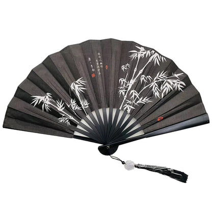 With Tassel Art Craft Style Foldable Hand Fan Portable Folding Fan Wedding Party Photo Props Guest Gifts Home Decor Craft