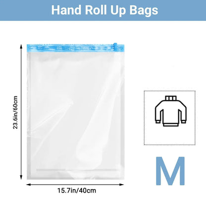 Roll Up Travel Space Saver Storage Bags for Luggage Clothes Cruise Ship Essentials Home Packing-Organizer