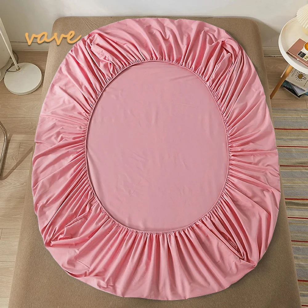 100% Cotton Fitted Sheet with Elastic Bands Non Slip Adjustable Mattress Covers for Single Double King Queen Bed,140/160/200cm
