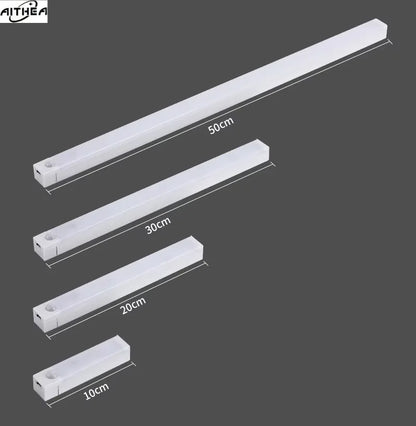 AITHEA PIR Motion Sensor LED Cabinet Light USB Rechargeable Induction Night Light Wireless Portable Detector Lamp for Hallway