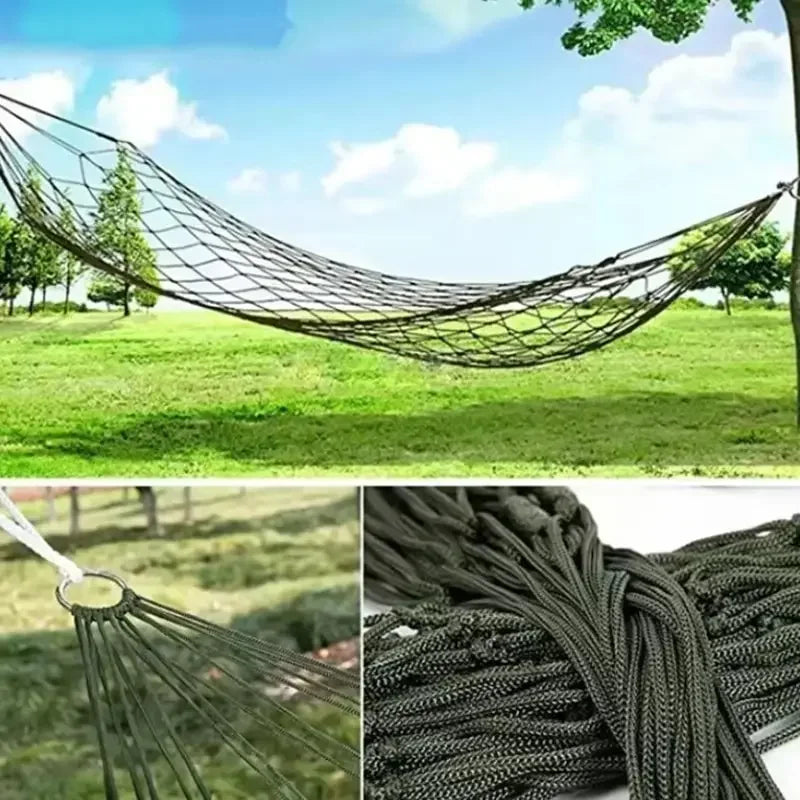 Garden Outdoor Thickened Nylon Rope Hammock Indoor Mesh Hammock Portable Simple Hammock Swing Chair