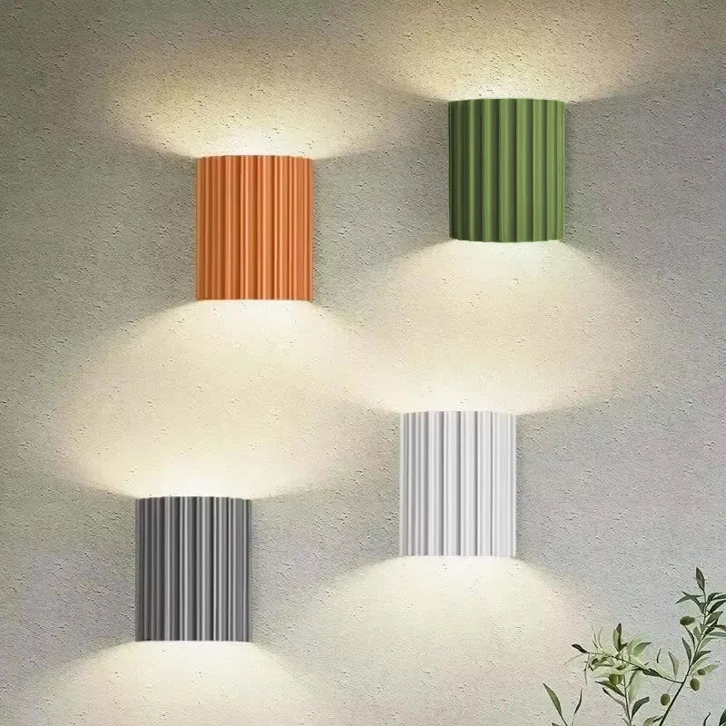 Macaron LED Wall Lamp Resin Home Decor Fixtures Wall Light Luxury Home Decor Wall Sconce For Living Room Bedside Hallway Lamp
