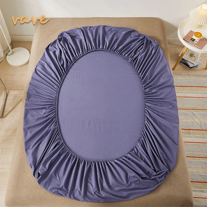 100% Cotton Fitted Sheet with Elastic Bands Non Slip Adjustable Mattress Covers for Single Double King Queen Bed,140/160/200cm