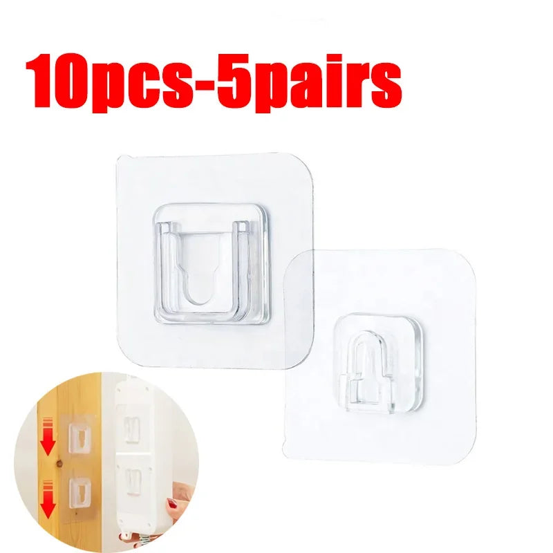 Double-Sided Adhesive Wall Hook on Hangers Stickers Hooks Wall Mount Self Adhesive Hook in The Bathroom for Kitchen Organizer