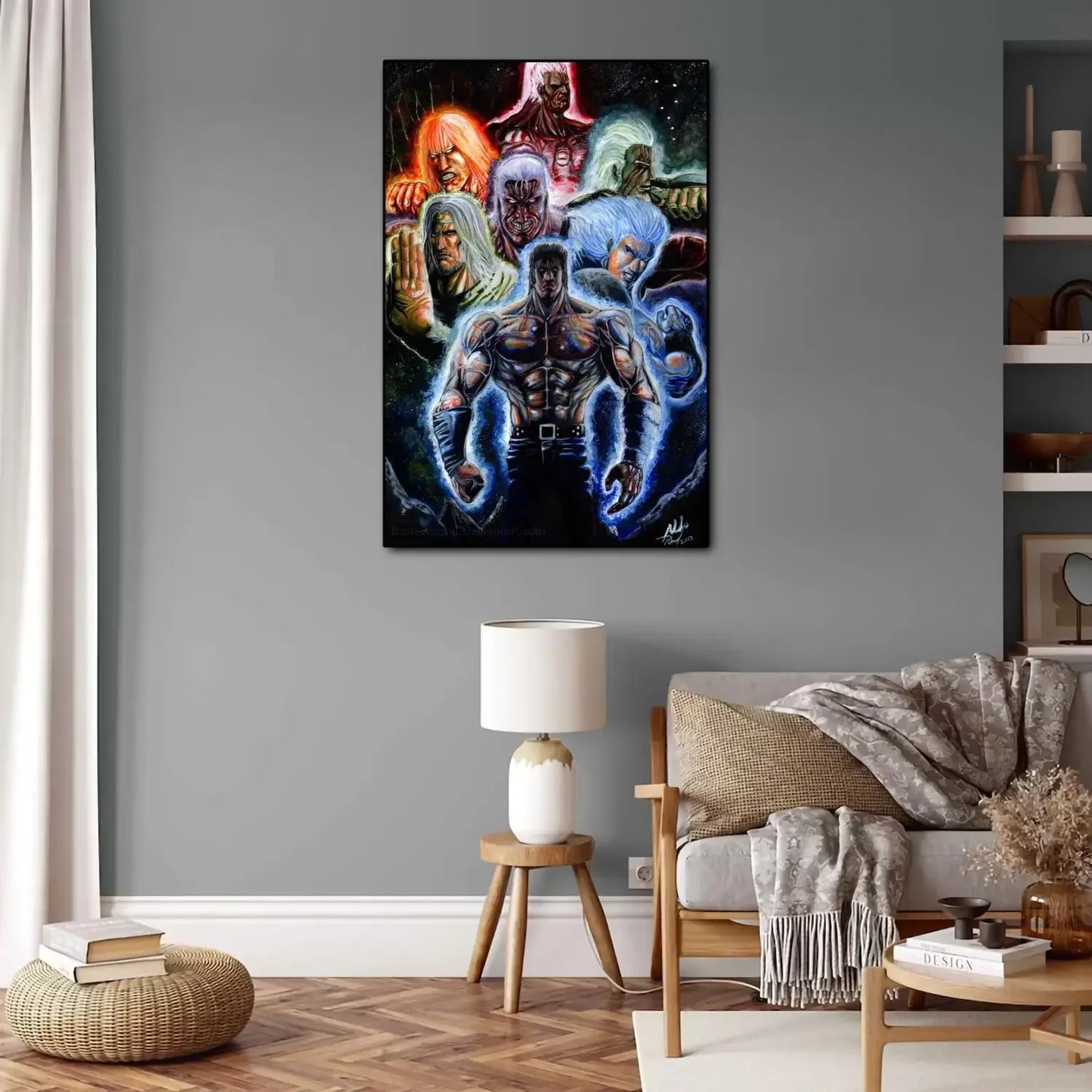 Hokuto No Ken Anime Video Game Canvas Painting Art Poster and Wall Art Picture Print Modern Family Bedroom Home Decor Posters