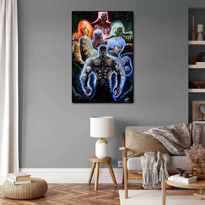 Hokuto No Ken Anime Video Game Canvas Painting Art Poster and Wall Art Picture Print Modern Family Bedroom Home Decor Posters