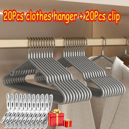 10pcs Clothes Metal Hanger Household Coat Pants Hanger Traceless No-slip Clothes Hangers Durable Strong Hangers for Organization