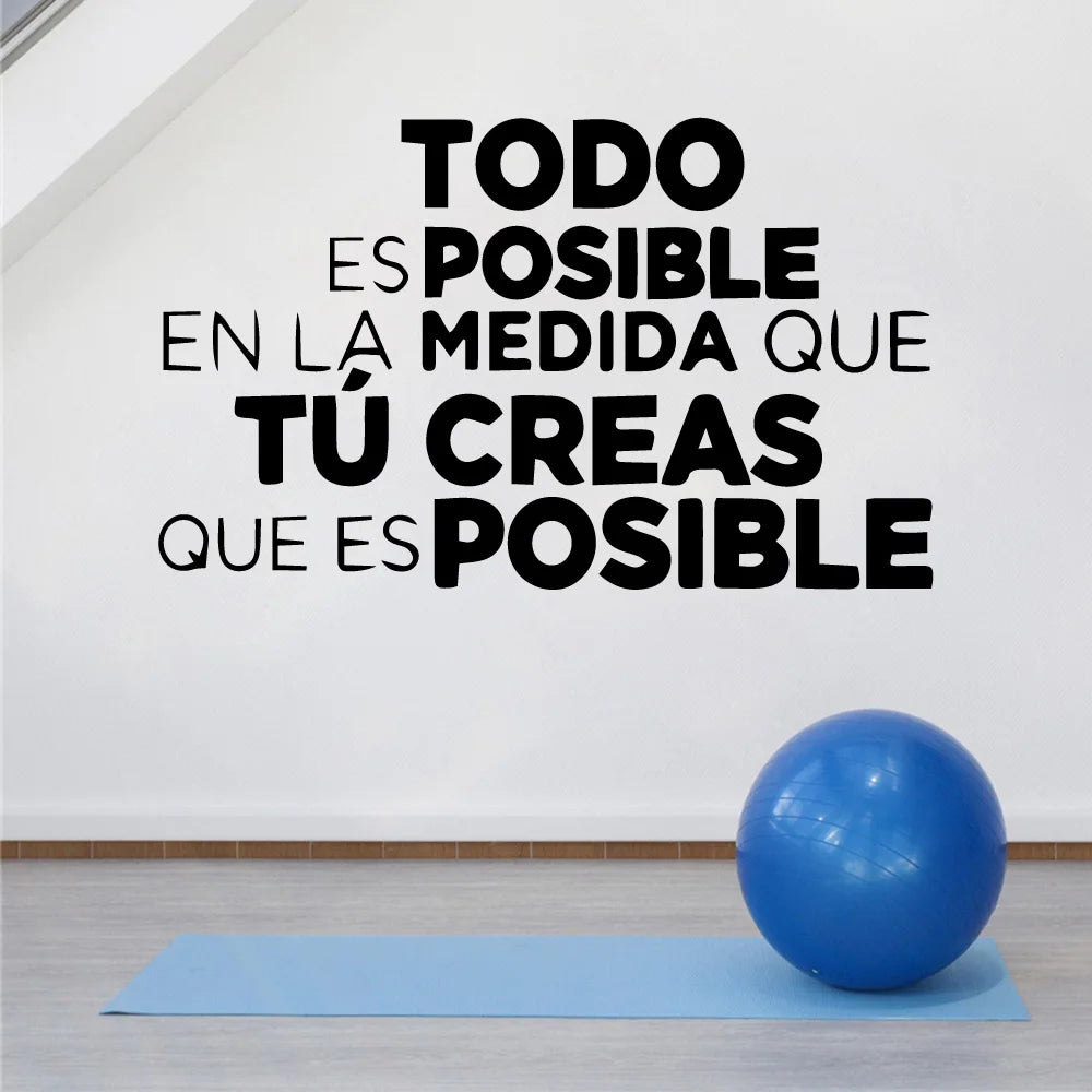 1 pc Gym New Design Wall Stickers Decorave Sticker Home Decor Living Room Bedroom Vinyl Mural Decal
