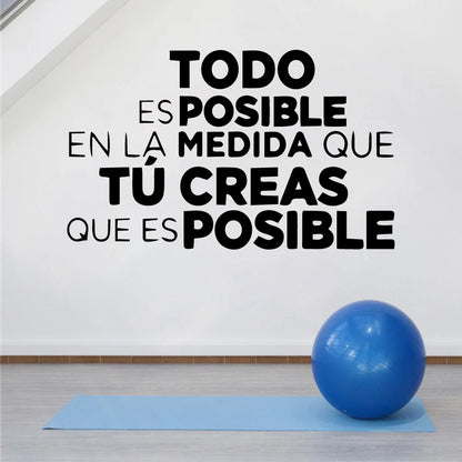 1 pc Gym New Design Wall Stickers Decorave Sticker Home Decor Living Room Bedroom Vinyl Mural Decal