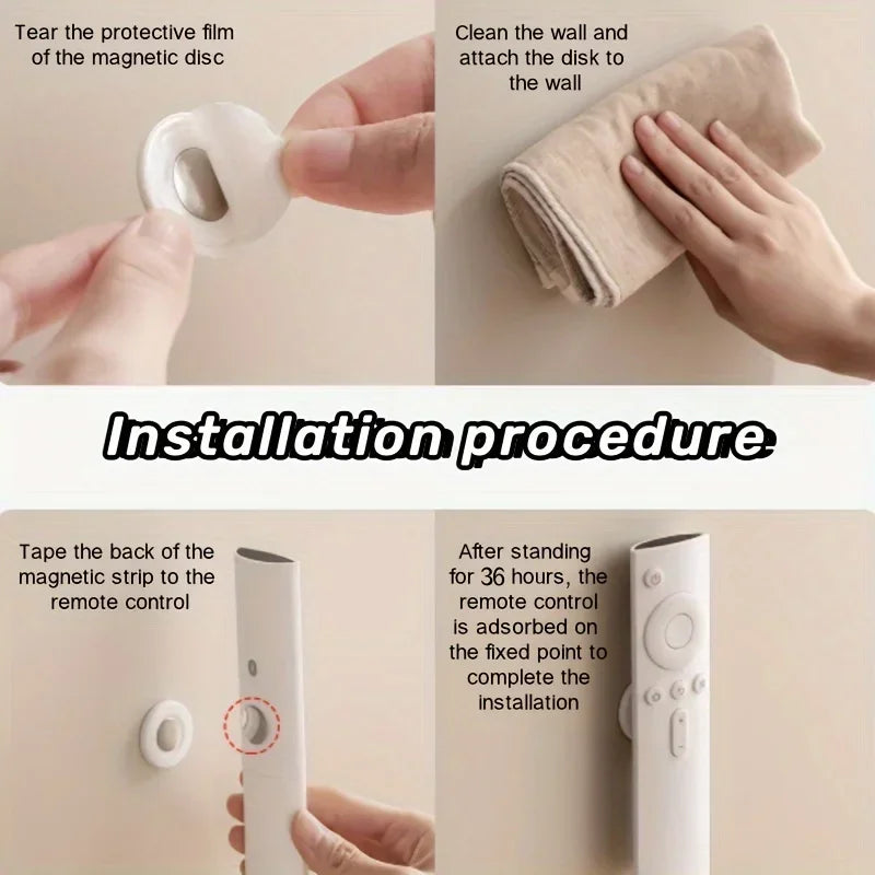 Magnetic Remote Control Holder Wall Mount Adhesive Remote Control Holder Strong Hold TV Remote Holder For Home Office