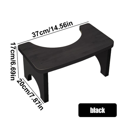 Sturdy Portable Bamboo Toilet Squat Stool for Adults,Wide and Stable,Bathroom Potty Stool,Easy to Use and Clean, Portable Design