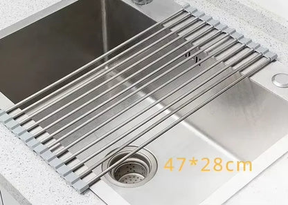 Stainless Steel Kitchen Sink Double Bowl Inset Basket W/Drainer + Soap Dispenser