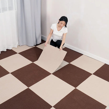 30X30cm Self-adhesive Anti Slip Splicing Block Floor Mute Rug Bedroom Mat Carpet Water Absorption and Anti Slip Living Room Home