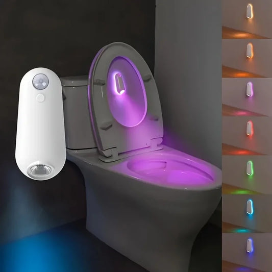 Toilet Night Light Motion Sensor Light Toilet Bowl Light RGB color Changing For Bathroom Decoration LED Rechargeable LED Light