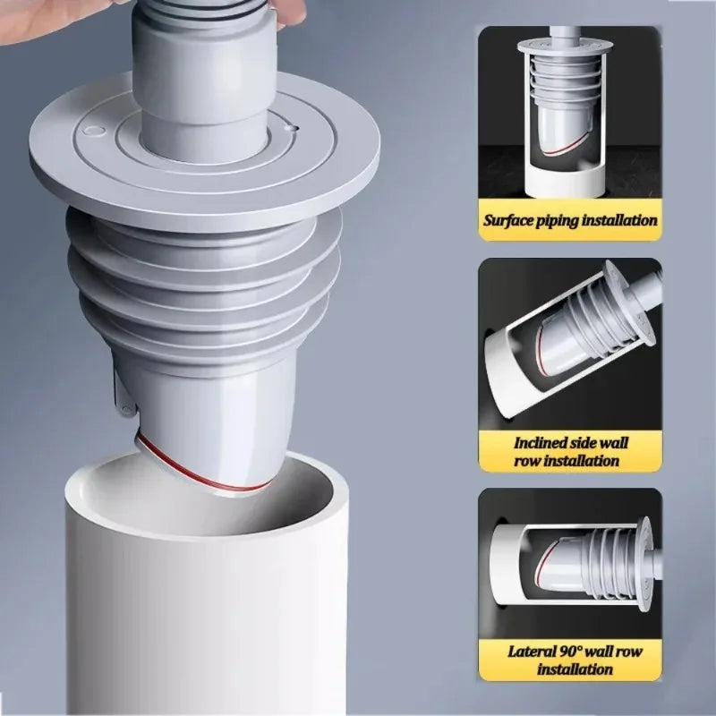 Bathroom Sewer Seal Ring Anti-odor Leak-Proof Kitchen Sink Sewer Pipe Plug Washing Machine Floor Drain Connector Stopper