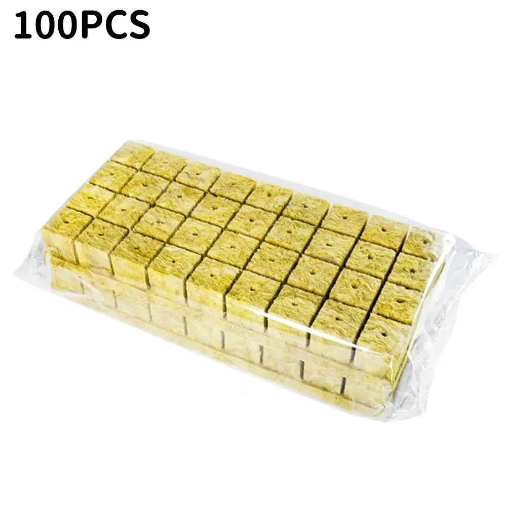 Agricultural Rock Wool Hydroponic Planting Block Water Retention And Aeration Ventilative Hydroponics Seed Seedling 50/100pcs