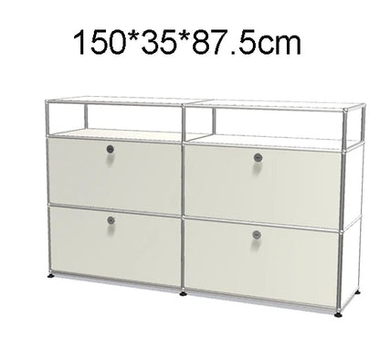 Module Furniture  Storage Modular DIY Shelf Sideboard Customized Size Night Stand Cabinet Stainless Steel Home Use