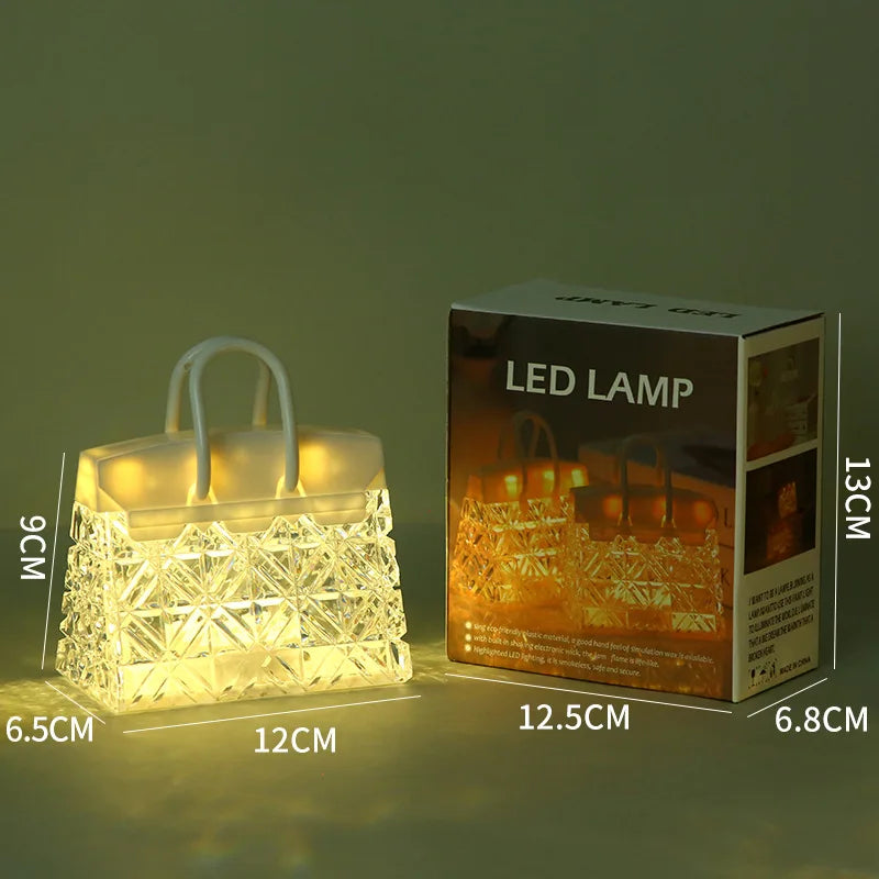 Interesting Handbag Shaped Table Lamp Shade Reading Living Room Bedroom Bathroom Home Decor Fashion Science Fiction Night Light