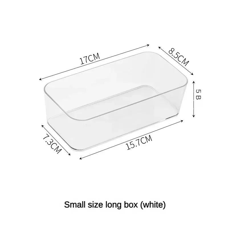 Transparent Box Storage Organizer Desk Plastic Storage Box Container Drawer Organizer Jewelry Box Makeup Organizer Boxes 2042