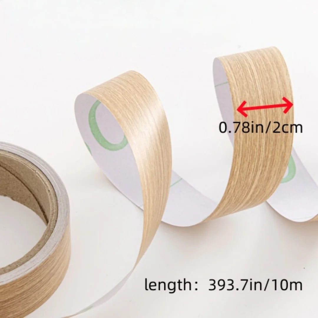 1pc 2cmx10m  Edge Banding Wood Veneer Tape，Birch Wood grain Veneer Edge Banding ， Long Thin Wood grain Veneer Strips