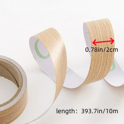 1pc 2cmx10m  Edge Banding Wood Veneer Tape，Birch Wood grain Veneer Edge Banding ， Long Thin Wood grain Veneer Strips