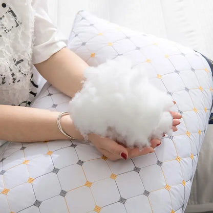 Polyester Pillow Insert for Adults - Hotel & Home Use, Soft White Rectangular Bedding Core, Durable Pillow for Dorm & Household