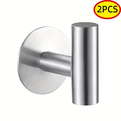 1pcs, No punching self-adhesive hook, Stainless steel bathroom hook,bathroom accessories kitchen organizer