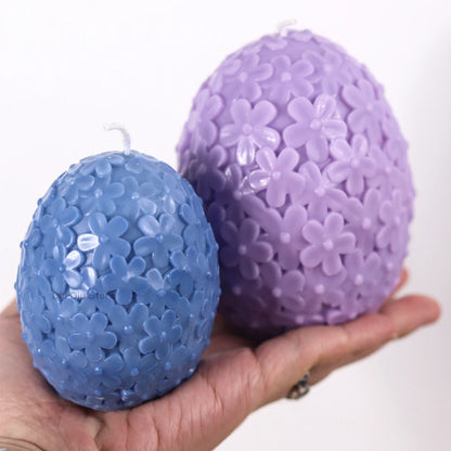 Carving Flower Egg Candle Silicone Mold DIY Catharanthus Ball Making Kit Aromath Soap Plaster Resin Cake Baking Molds Home Decor