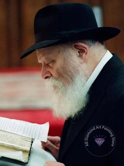 Jewish Rabbi Lubavitch AB Diamond Painting Kit 5D DIY Diamond Embroidery Cross Stitch Handmade Art Gift Crafts Home Decor
