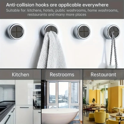 1/3/6pcs Kitchen Towel Hooks Round Adhesive Dish Towel Hook Easy Installation Wall Mount Hand Towel Hook Holders