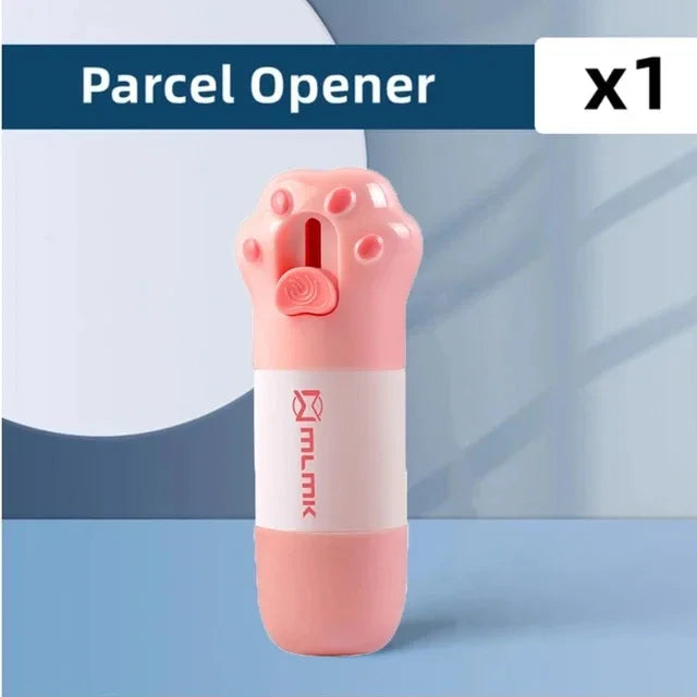 Cat Paw Thermal Paper Correction Fluid with Knife Parcel Box Opener Home Anti Peep Identity Information Privacy Protector Eraser