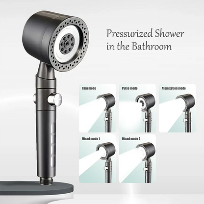 High Pressure Handheld Shower Head with One Button Stop Feature Water Saving Bathroom Accessory Set for Efficient Water Usage