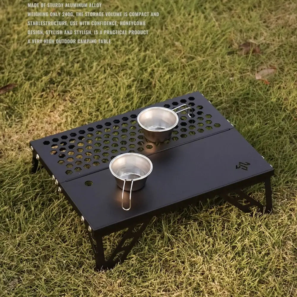 Portable Mini Folding Table Single Person Use Folding Camping Table Ultra Light Aluminum Small Coffee Table Outdoor