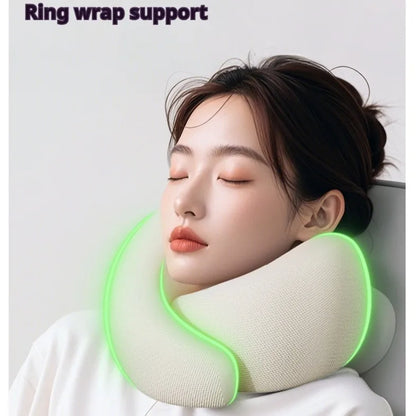 Memory Foam U Shaped Neck Pillow Travel Pillow for Airplane Car Office Nap Cervical Support with Portable Storage Box