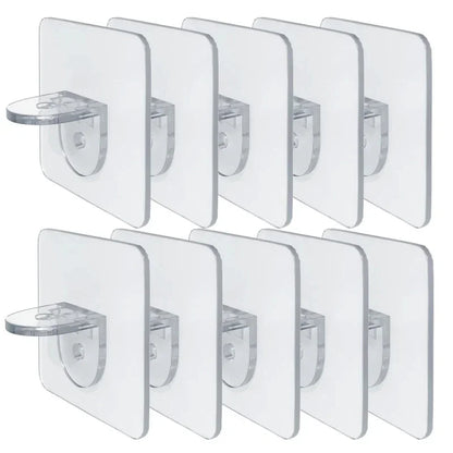 Shelf bracket adhesive nail self-adhesive wardrobe shelf bracket clip wall hanging bracket partition non punching strong bracket