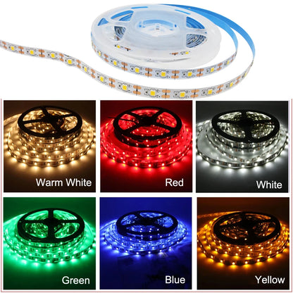 5V Black USB LED Strip Light SMD 2835 Warm White Red Yellow Blue Flexible Lighting Ribbon TV Background Tape Home Decor Lamp