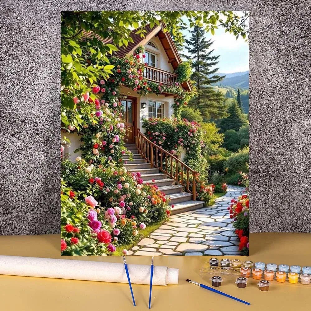 Diy Paint By Numbers Landscape Oil Painting Package For Adults Unique Gift Digital Picture Number Drawing On Canvas Home Decor
