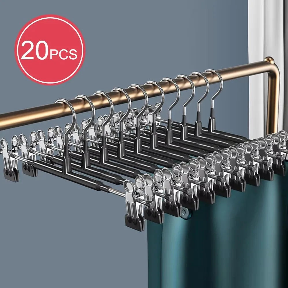 Stainless Steel Clothes Drying Rack for Wardrobe Home Use Skirt Clips Seamless Pants Hanger Hanging Underwear Storage Organizer