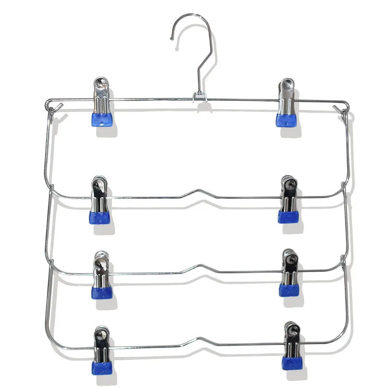 Multi-Functional Home Non-Slip Metal Pants Rack New Creative Stainless Steel Seamless Hanger Simple Storage Skirt Rack