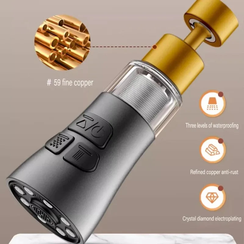 360° Universal Kitchen Faucet Extender With Filter Function Aerator Splash Filter Washbasin Faucet Bubbler Nozzle Aerator