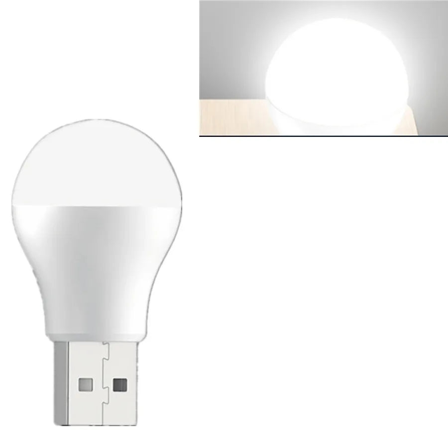 Small USB Plug Lamp LED Night Light Computer Mobile Power Charging Mini Book Lamps LED Eye Protection Square Reading Light