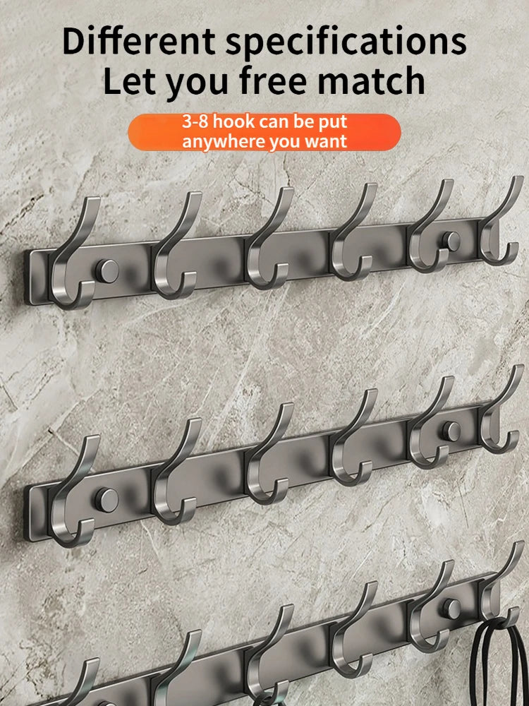 Punch-free Door Behind Hook Storage Wall Hanging Clothes Hanger Coat Hook no drill Hanger Bedroom Organizer Storage Kitchen Acce