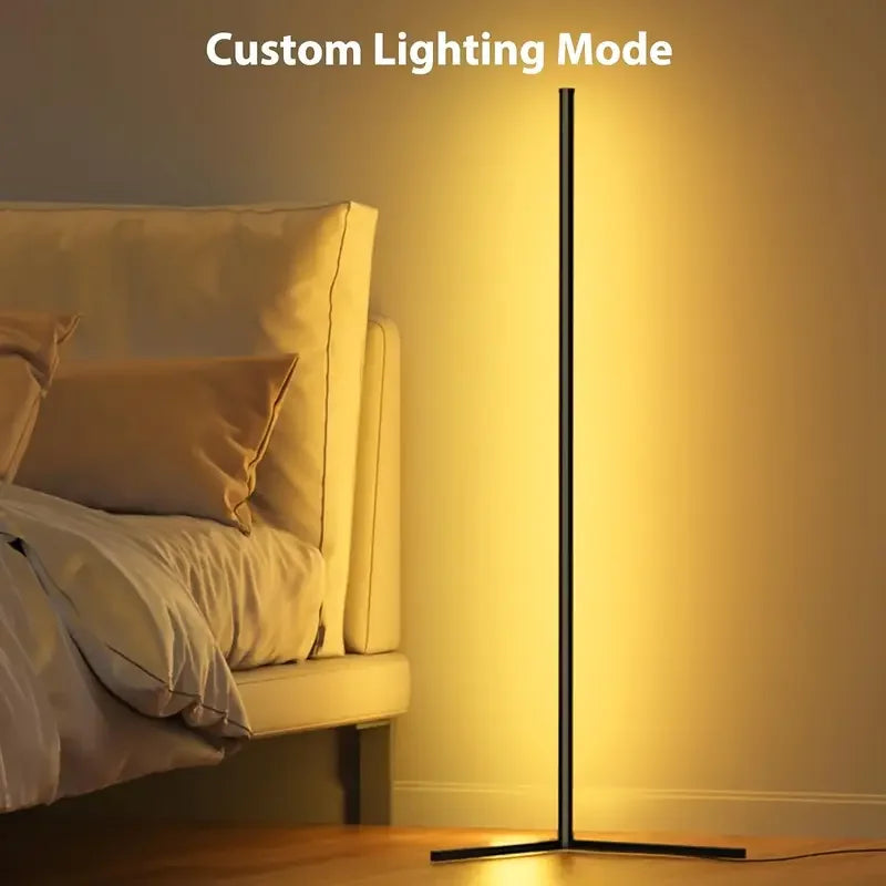 Smart Led Living Room Floor Lamp Rgb Fantasy Floor Lamp Music Synchronization Application Program Control Suitable for Living Room E-Sports Room Easy to Use