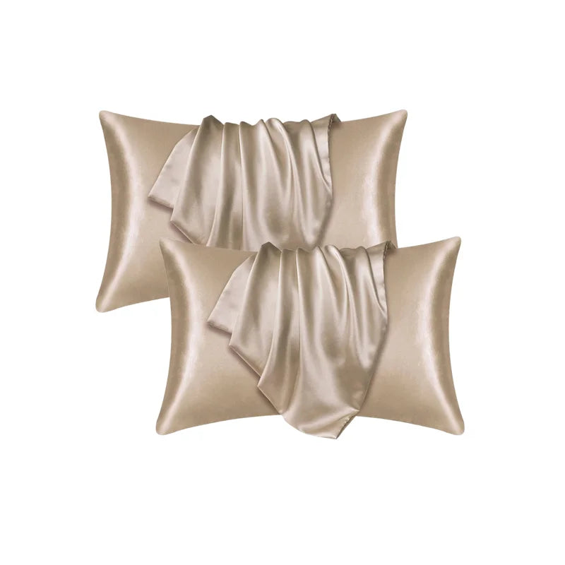 Pillowcase Silk Pillow Cover Silky Satin Hair Beauty Pillow case Comfortable Pillow Case Home Decor wholeStandard/Queen 1PC
