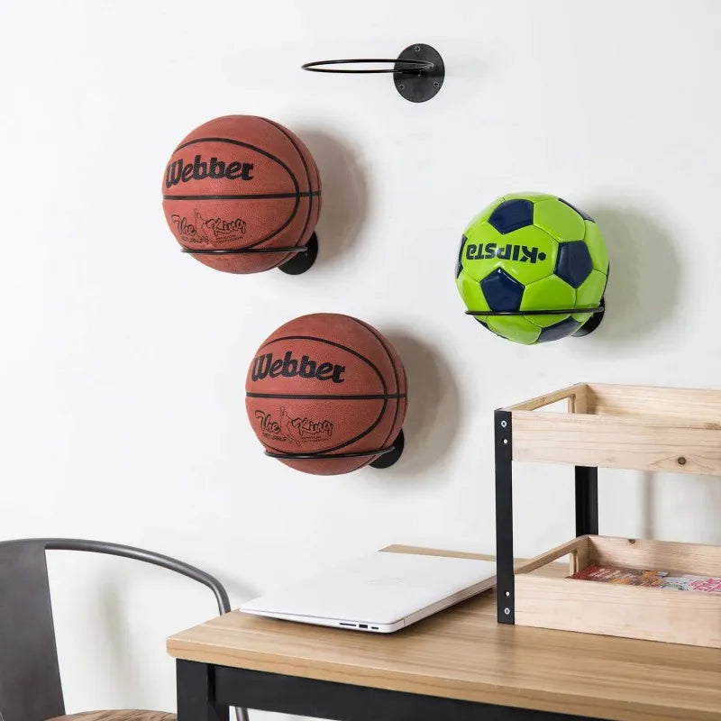 1PC Iron Basketball Football Volleyball Storage Rack Household Wall Mounted Ball Rack Wall Storage Rack