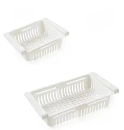 1Pc Refrigerator Storage Basket Flexible Expandable Fridge Organizer Drawer Storage Rack Storage Fresh Box Freezer Box Storage