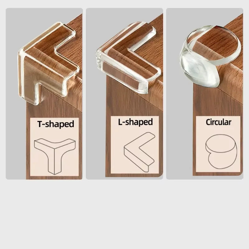 8/10/12pcs Transparent Anti-bump Corner PVC Padded Child Safety Corner Protector Baby Anti-bump Protector Table Corner