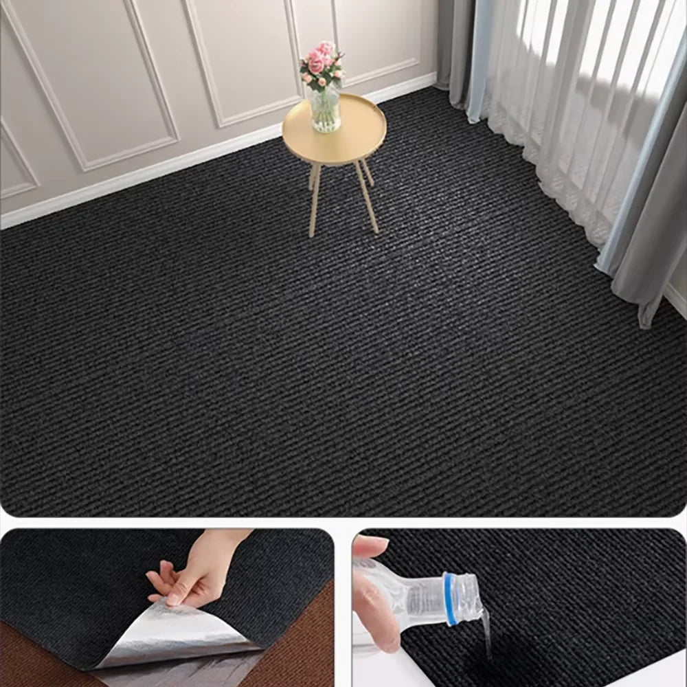 40cmX3m Kitchens Bedroom Rug Water Uptake Home Decor Self-adhesive Room Decoration Bathroom Rugs Solid Color Carpet Living Room