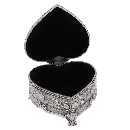 Heart Jewelry Box Container Retro Jewelry Container Trinket Case Holder Organizer  Storage European Style for Home Decor