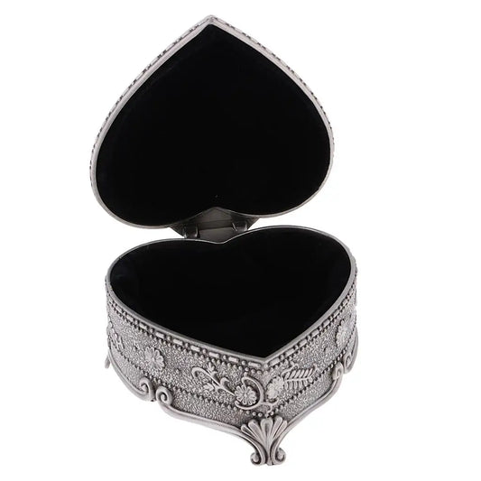 Heart Jewelry Box Container Retro Jewelry Container Trinket Case Holder Organizer  Storage European Style for Home Decor
